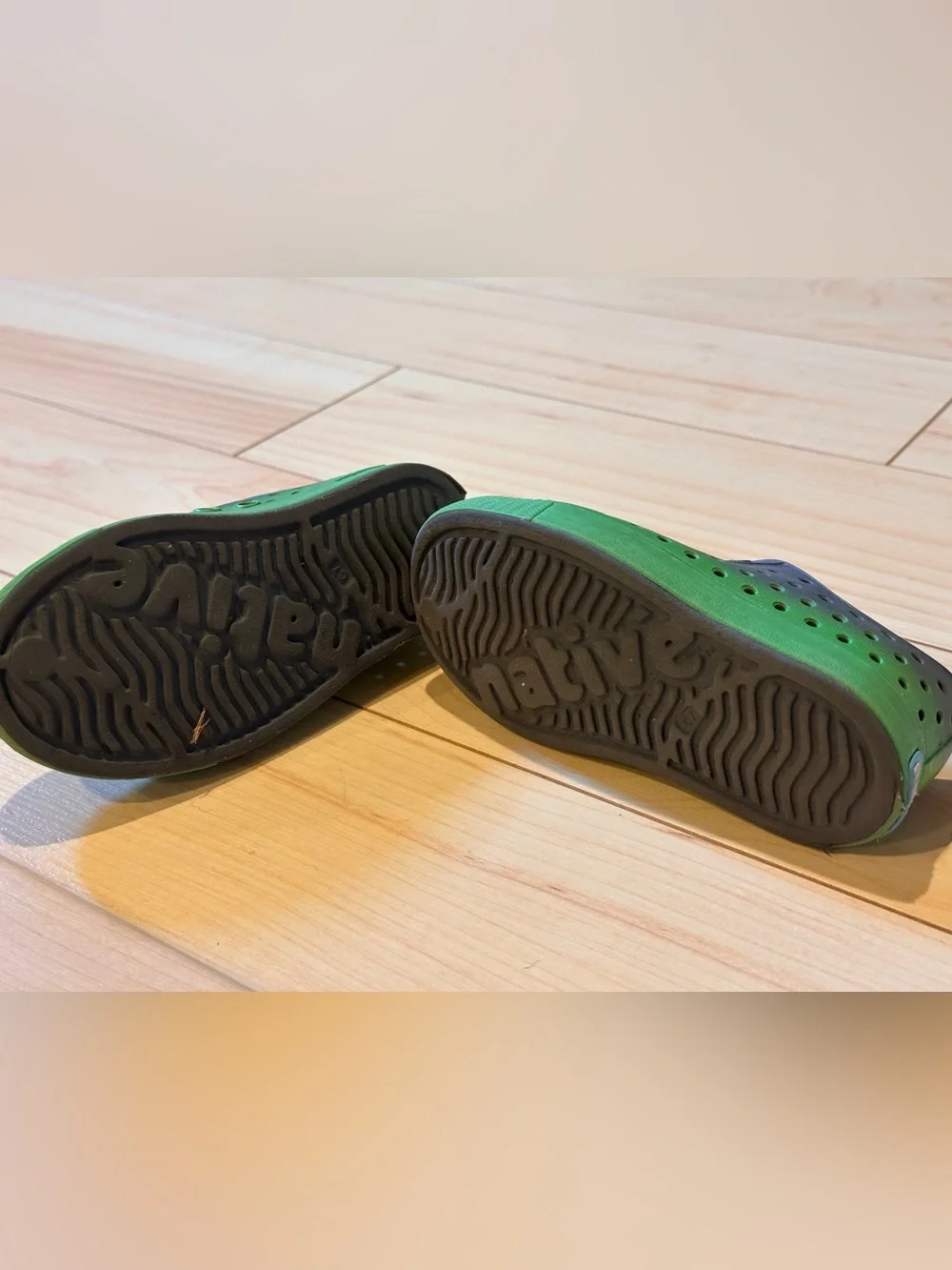 Native Shoes Kids Jefferson Slip On Green Grey Ombré Toddler Size 7
